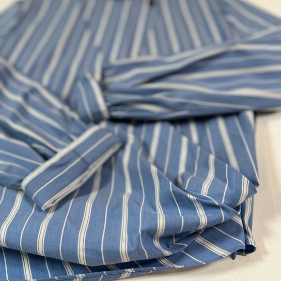 THEORY Quincy Striped Wrap Top Size L - Picture 9 of 12